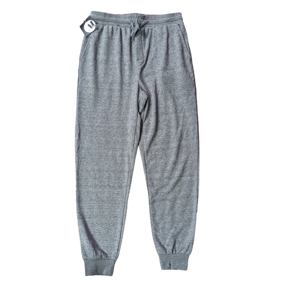 Men's Gray Sweatpants Sweats NWT Elastic Waist w/Tie Jogger Style Ankles
